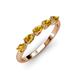 3 - Grace Pear Cut Citrine 5 Stone Wedding Band 