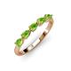 3 - Grace Pear Cut Peridot 5 Stone Wedding Band 