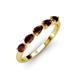3 - Grace Pear Cut Red Garnet 5 Stone Wedding Band 