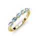 3 - Grace Pear Cut Aquamarine 5 Stone Wedding Band 