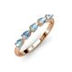 3 - Grace Pear Cut Aquamarine 5 Stone Wedding Band 