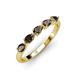 3 - Grace Pear Cut Smoky Quartz 5 Stone Wedding Band 