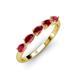 3 - Grace Pear Cut Ruby 5 Stone Wedding Band 