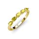 3 - Grace Pear Cut Yellow Sapphire 5 Stone Wedding Band 
