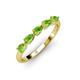 3 - Grace Pear Cut Peridot 5 Stone Wedding Band 