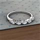 2 - Grace Pear Cut Diamond 5 Stone Wedding Band 