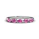 1 - Grace Pear Cut Pink Sapphire 5 Stone Wedding Band 
