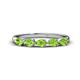 1 - Grace Pear Cut Peridot 5 Stone Wedding Band 