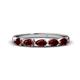 1 - Grace Pear Cut Red Garnet 5 Stone Wedding Band 
