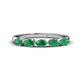 1 - Grace Pear Cut Emerald 5 Stone Wedding Band 