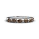 1 - Grace Pear Cut Smoky Quartz 5 Stone Wedding Band 