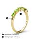 4 - Grace Pear Cut Peridot 5 Stone Wedding Band 