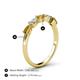 4 - Grace Pear Cut Citrine and Diamond 5 Stone Wedding Band 