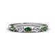 1 - Grace Pear Cut Lab Grown Diamond and Alexandrite 5 Stone Wedding Band 