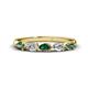 1 - Grace Pear Cut Lab Grown Diamond and Alexandrite 5 Stone Wedding Band 