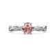 1 - Stacie Desire Oval Cut Morganite and Round Diamond Twist Infinity Shank Engagement Ring 