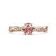 1 - Stacie Desire Oval Cut Morganite and Round Diamond Twist Infinity Shank Engagement Ring 