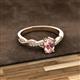 2 - Stacie Desire Oval Cut Morganite and Round Diamond Twist Infinity Shank Engagement Ring 
