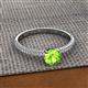 2 - Serina Classic Round Peridot and Diamond 3 Row Micro Pave Shank Engagement Ring 
