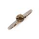 3 - Serina Classic Round Smoky Quartz and Diamond 3 Row Micro Pave Shank Engagement Ring 