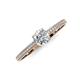 3 - Serina Classic Round Diamond 3 Row Micro Pave Shank Engagement Ring 