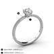 4 - Serina Classic Round Diamond 3 Row Micro Pave Shank Engagement Ring 
