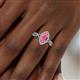 6 - Samara Rainbow Marquise Cut Pink Tourmaline and Round Diamond Infinity Halo Engagement Ring 