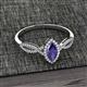 2 - Samara Rainbow Marquise Cut Iolite and Round Diamond Infinity Halo Engagement Ring 