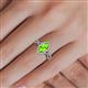 5 - Samara Rainbow Marquise Cut Peridot and Round Diamond Infinity Halo Engagement Ring 