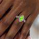 6 - Samara Rainbow Marquise Cut Peridot and Round Diamond Infinity Halo Engagement Ring 