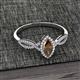 2 - Samara Rainbow Marquise Cut Smoky Quartz and Round Diamond Infinity Halo Engagement Ring 