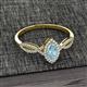 2 - Samara Rainbow Marquise Cut Aquamarine and Round Diamond Infinity Halo Engagement Ring 