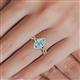 5 - Samara Rainbow Marquise Cut Aquamarine and Round Diamond Infinity Halo Engagement Ring 