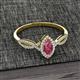 2 - Samara Rainbow Marquise Cut Pink Tourmaline and Round Diamond Infinity Halo Engagement Ring 