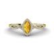 1 - Samara Rainbow Marquise Cut Citrine and Round Diamond Infinity Halo Engagement Ring 