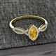 2 - Samara Rainbow Marquise Cut Citrine and Round Diamond Infinity Halo Engagement Ring 