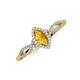 3 - Samara Rainbow Marquise Cut Citrine and Round Diamond Infinity Halo Engagement Ring 
