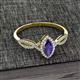 2 - Samara Rainbow Marquise Cut Iolite and Round Diamond Infinity Halo Engagement Ring 