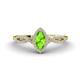 1 - Samara Rainbow Marquise Cut Peridot and Round Diamond Infinity Halo Engagement Ring 