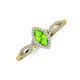 3 - Samara Rainbow Marquise Cut Peridot and Round Diamond Infinity Halo Engagement Ring 