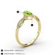 4 - Samara Rainbow Marquise Cut Peridot and Round Diamond Infinity Halo Engagement Ring 