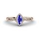 1 - Samara Rainbow Marquise Cut Tanzanite and Round Diamond Infinity Halo Engagement Ring 