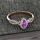 2 - Samara Rainbow Marquise Cut Amethyst and Round Diamond Infinity Halo Engagement Ring 