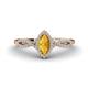 1 - Samara Rainbow Marquise Cut Citrine and Round Diamond Infinity Halo Engagement Ring 