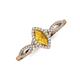3 - Samara Rainbow Marquise Cut Citrine and Round Diamond Infinity Halo Engagement Ring 