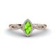 1 - Samara Rainbow Marquise Cut Peridot and Round Diamond Infinity Halo Engagement Ring 