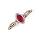 3 - Samara Rainbow Marquise Cut Ruby and Round Diamond Infinity Halo Engagement Ring 
