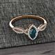 2 - Samara Rainbow Marquise Cut London Blue Topaz and Round Diamond Infinity Halo Engagement Ring 