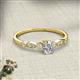 2 - Kiara 0.70 ctw IGI Certified Lab Grown Diamond Oval Shape (6x4 mm) Solitaire Plus accented Natural Diamond Engagement Ring 