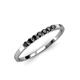 2 - Vivian 2.10 mm Black Diamond 7 Stone Wedding Band 